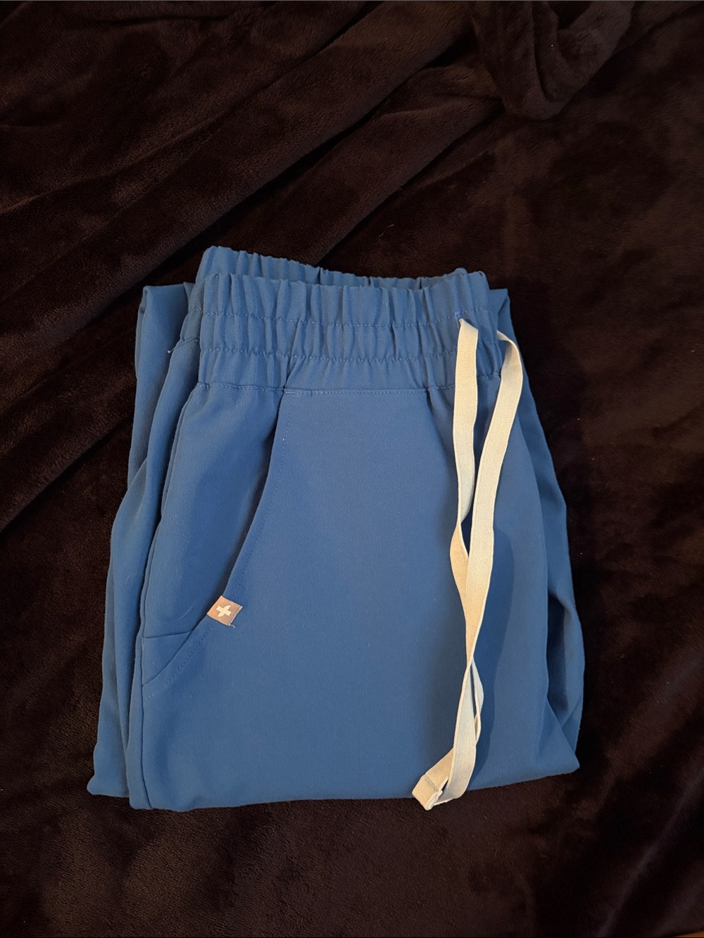 FIGS Women's Blue Drawstring Track Pants